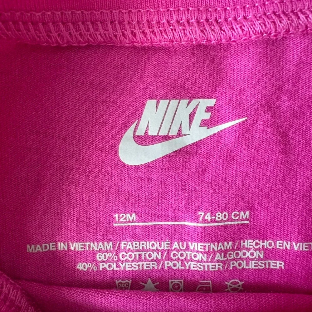 Nike Kids Active Fuchsia Pink Purple Long Sleeve Coverall Jumpsuit Size‎ 12 M